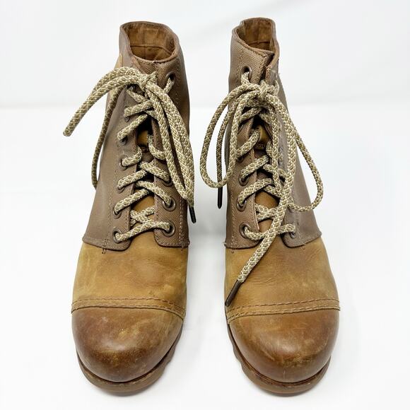 SOREL Joan of Arctic PDX Brown Hidden Wedge Bootie 10 - Picture 2 of 8